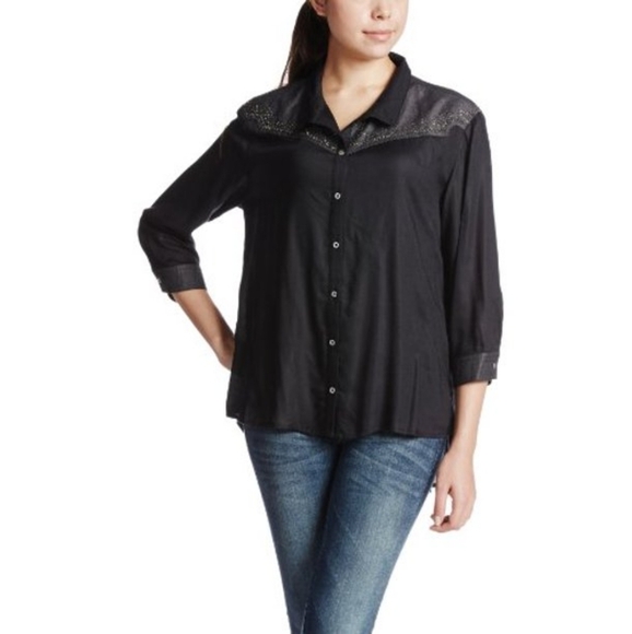 DIESEL Beaded 2 tones western style Women's C-Armandina blouse xs - Picture 1 of 15